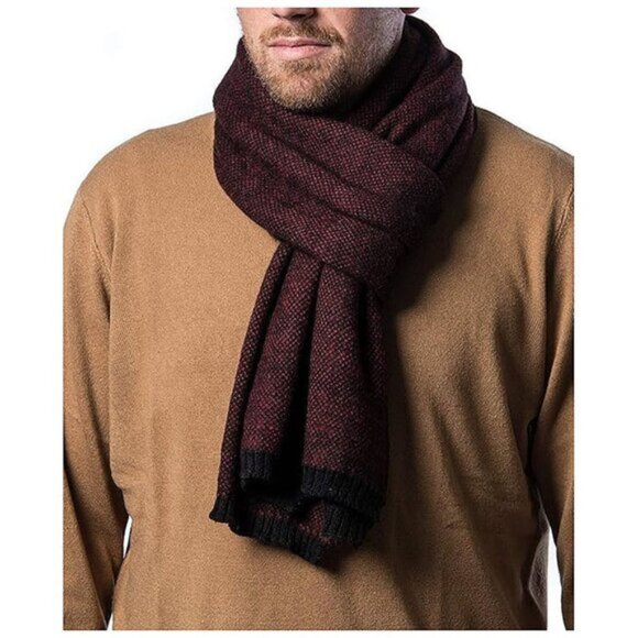 Mens Winter Scarf, Soft  Scarves Wine Red - Picture 1 of 6